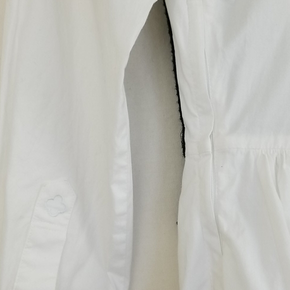 Pink Tartan White Cotton Colorblock Long Sleeve Shirt Dress Size 6 - Picture 8 of 10